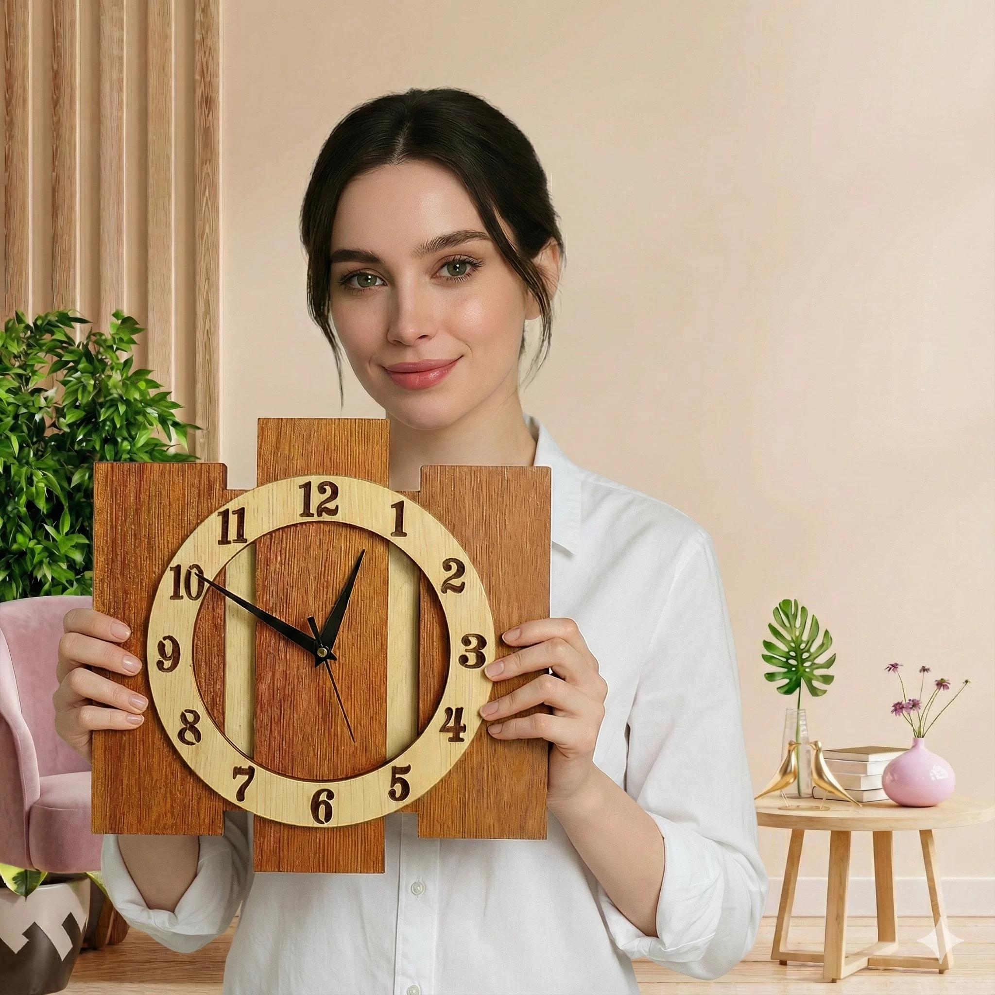 Modern Silent Best Wooden Wall Clock, wall clocks for living room, vintage wall clock, wooden wall clock, lounge wall clocks